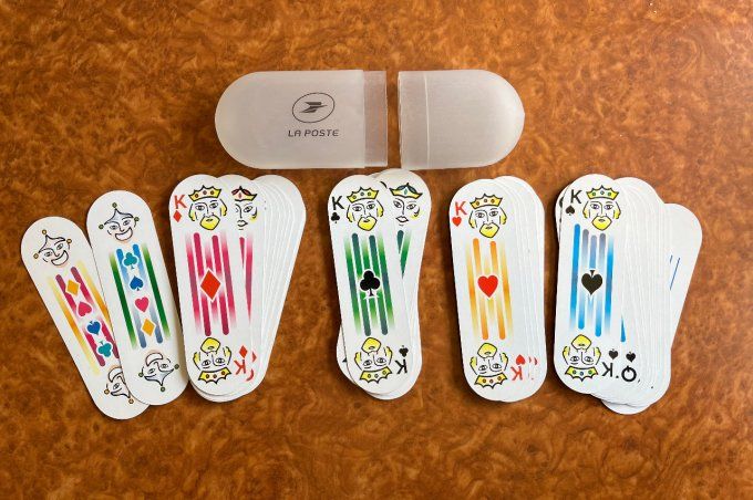 ,vintage,Jeu,54,cartes,à,jouer,La,Poste,design,ludique,Neuf,publicitaire,illustration,jeux,jouet,col