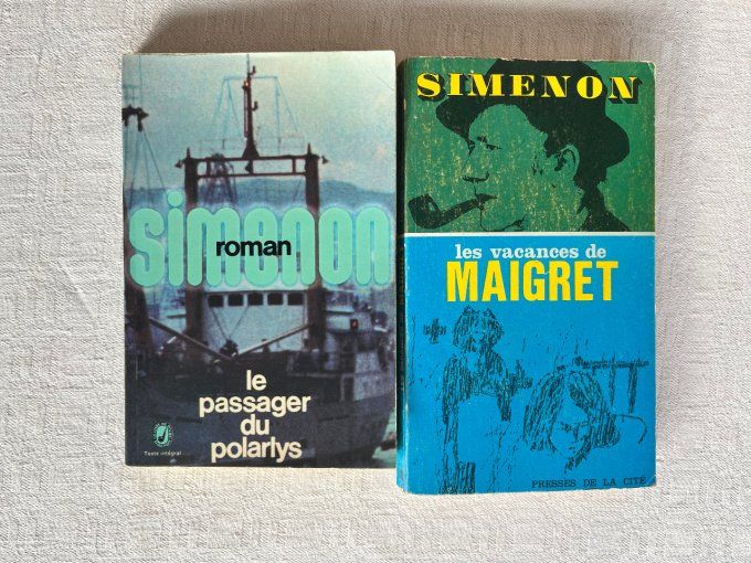 2 Livres de poche de collection ! Les vacances de Maigret et Le passager du polarlys,  Simenon