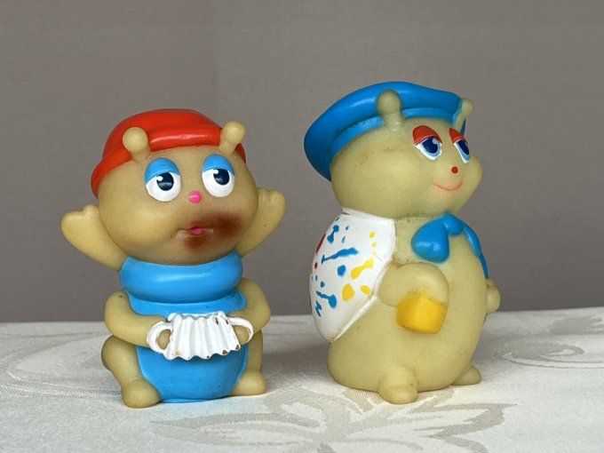 2 Luxioles Playskool de 1986, Glo Criquet et Gribouille