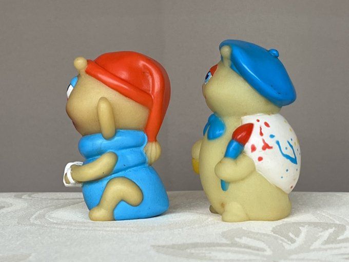 2 Luxioles Playskool de 1986, Glo Criquet et Gribouille