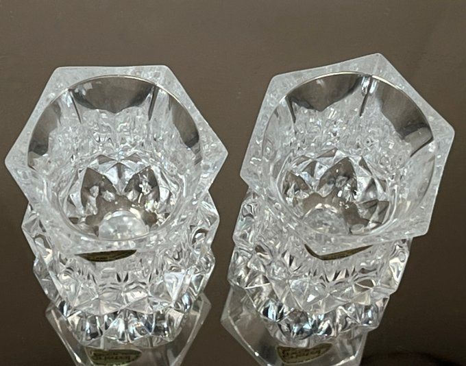 2 minis vases en cristal d'Arques, Neufs