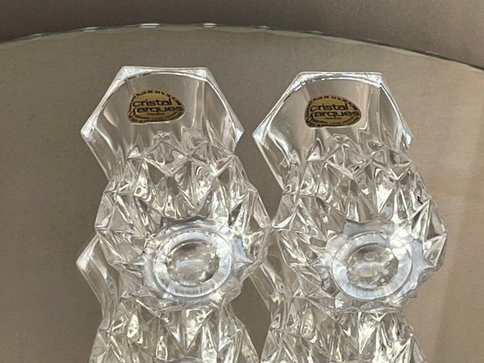 2 minis vases en cristal d'Arques, Neufs