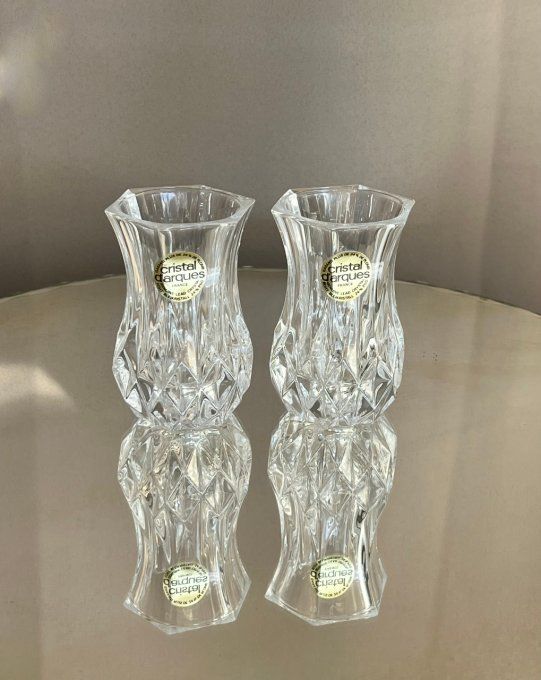 2 minis vases en cristal d'Arques, Neufs