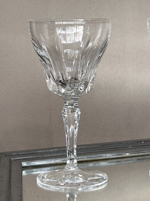 7 anciens verres en cristal taillé gravé, Villeroy et Boch, modèle "Parzival"