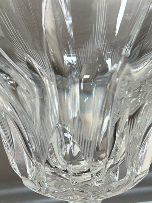 7 anciens verres en cristal taillé gravé, Villeroy et Boch, modèle "Parzival"