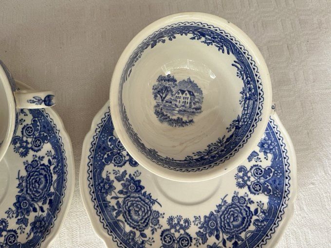 2 Tasses et sous tasses Villeroy et Boch, modèle Burgenland Saar