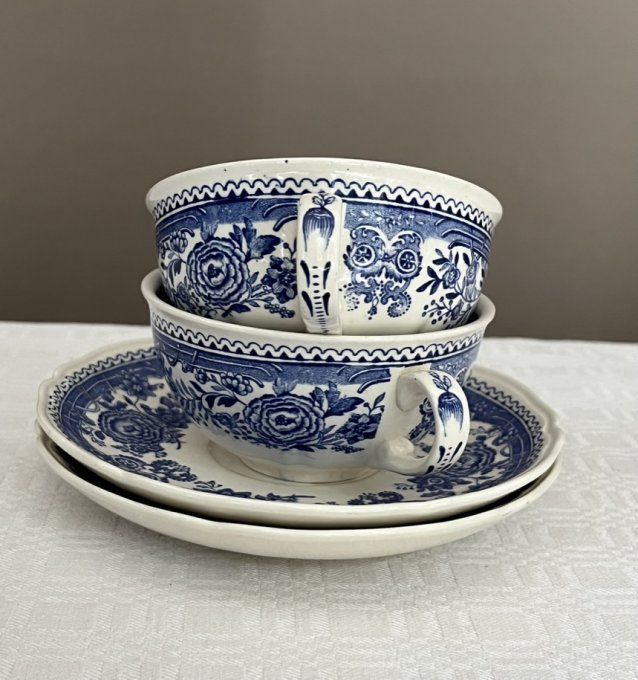 2 Tasses et sous tasses Villeroy et Boch, modèle Burgenland Saar