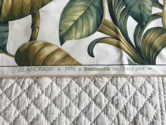 Coupon de tissu d'ameublement, Brunschwig & Fils, modèle Islamorada, Neuf