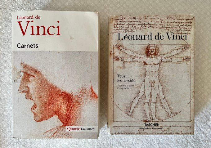 Ensemble de 2 livres Léonard de Vinci - Carnets et Tous les dessins