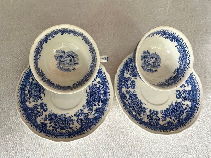 2 Tasses et sous tasses Villeroy et Boch, modèle Burgenland Saar