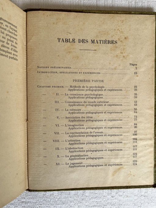 Livre Psychologie appliquée à l'éducation, L. Riboulet, 1940