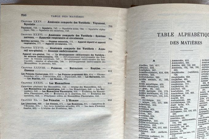 Livre scolaire, Biologie animale, à l'usage des candidats au P. C. B. Marcel Abeloos, 1963