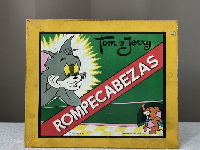 Puzzle, Cubes vintage, Tom and Jerry, exclusivité Juguetes Borras, 1959 ©LOEW'S INC