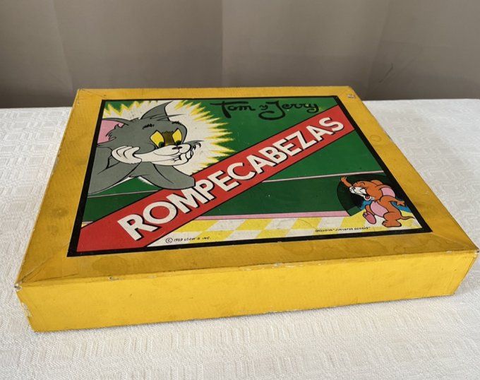 Puzzle, Cubes vintage, Tom and Jerry, exclusivité Juguetes Borras, 1959 ©LOEW'S INC