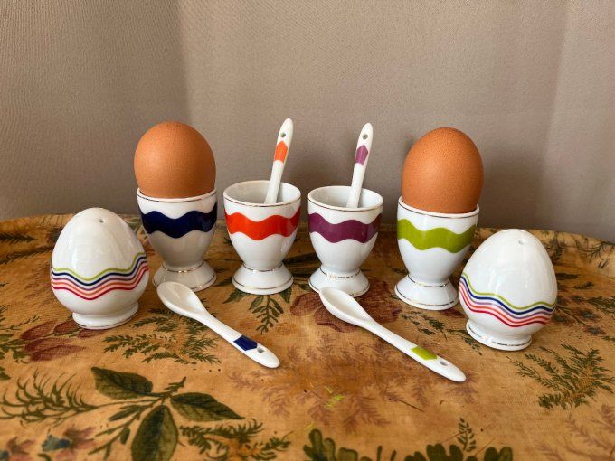 Service à œufs à la coque 10 pièces en porcelaine – Neuf