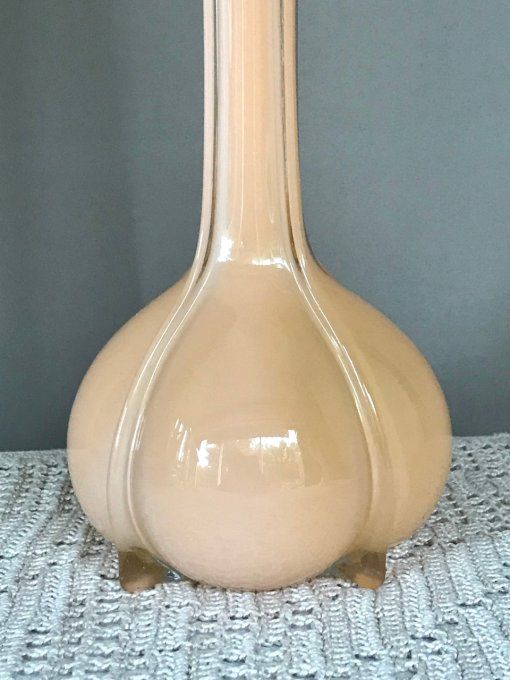 Vase en verre à corolle orange