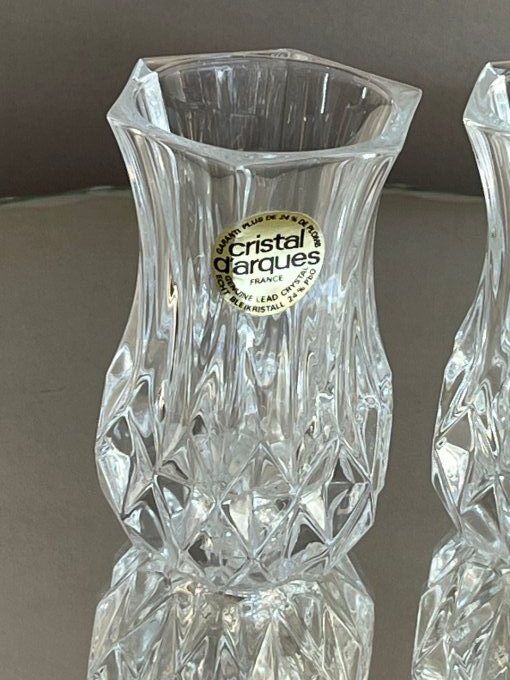 2 minis vases en cristal d'Arques, Neufs