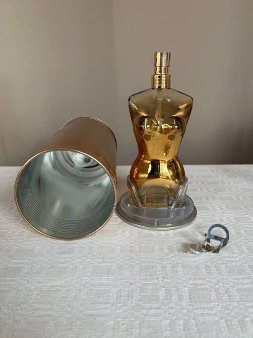 Flacon vide et sa boite, parfum Jean-Paul Gaultier, Classique Intense