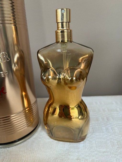 Flacon vide et sa boite, parfum Jean-Paul Gaultier, Classique Intense