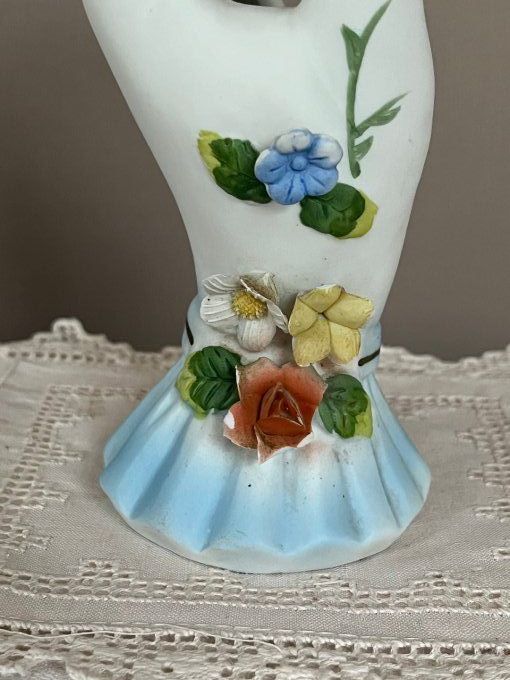 Main baguier / petit vase en biscuit, Vintage